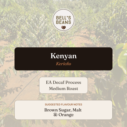 Kenyan, Kericho. Sugarcane Decaf
